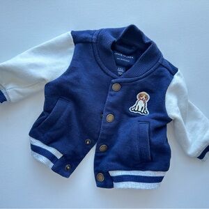 Janie and Jack Varsity Jacket with Dog Patch – Baby